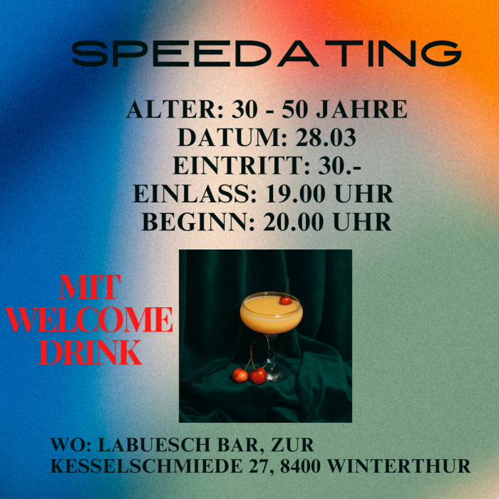 Fr 28.03.2025 - Speeddating mit Cocktailbegleitung