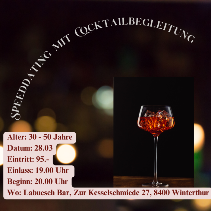 Fr 28.03.2025 - Speeddating mit Cocktailbegleitung