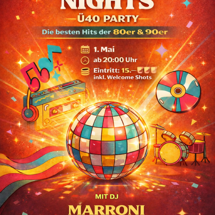 Fr 01.05.2026 - TIMELESS Ü40 80s/90s Night