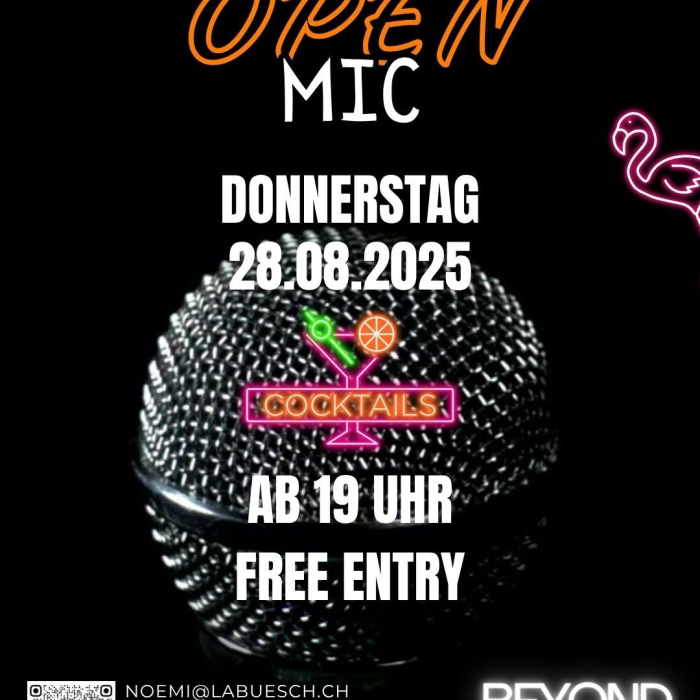 Do 28.08.2025 - Open Mic "FREE ENTRANCE"
